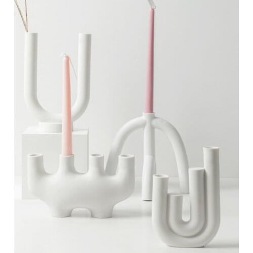 Ceramic Candle Holders For Home Decoration Modern Candlestick Creative Candle Stand Home Ornament Candle Holders