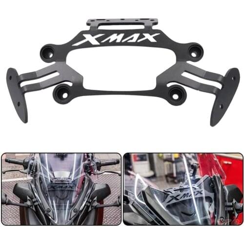 Motorcycle XMAX300 Rear View Mirrors Phone GPS Stand Holder Mobile Phone Bracket For Yamaha XMAX 250 XMAX300 400 125 2017-2020
