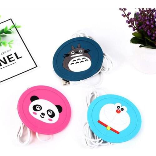 Cartoon USB insulation coaster soft coaster Heating Mat Warm Pad Electric Insulation Coaster for Coffee Tea Decoration CZ211
