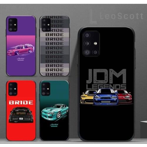 BRIDE JDM Phone Cases For Samsung A50 A51 A71 A31 A21S S8 S9 S10 S20 S21 Plus Fe Ultra 4G 5G