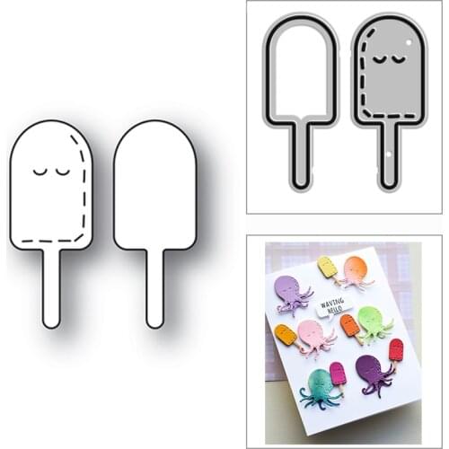 New 2021 I Love Sweet Popsicle Metal Cutting Dies for DIY Scrapbooking and Card Making Decorative Embossing Craft No Stamps