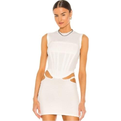 2021NEW summer sleeveless round neck heavy industry irregular camisole, herringbone cotton fashion all-match double-shoulder top