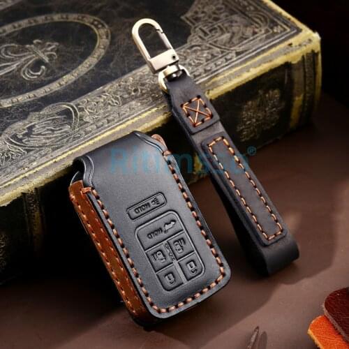 New Arrival Leather Car Remote Key Fob Cover Case For Honda Odyssey Civic Accord CR-V Pilot