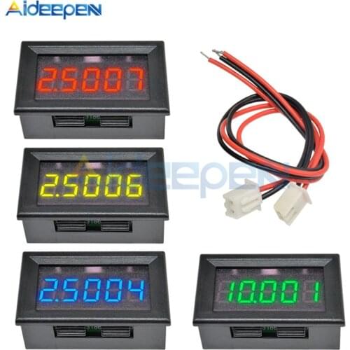 DC 0-4.3000-33.000V 5 Digit 3 Wires LED Digital Voltmeter Voltage Meter Volt Detector Tester For Car Panel Red Blue Yellow Green