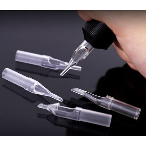 Transparent Tattoo Disposable Tip Tattoo Needles Mouth Tattoo Equipment OF MF D