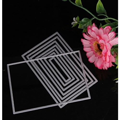 Rectangle Cutting Dies Stencil DIY Scrapbook Album Paper Card Embossing Tool E56C