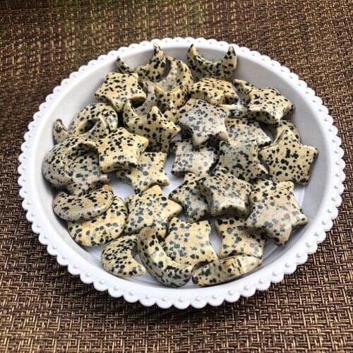 Spotted stone quartz moon heart gemstones natural mineral crystals healing pedras para artesanato home decor