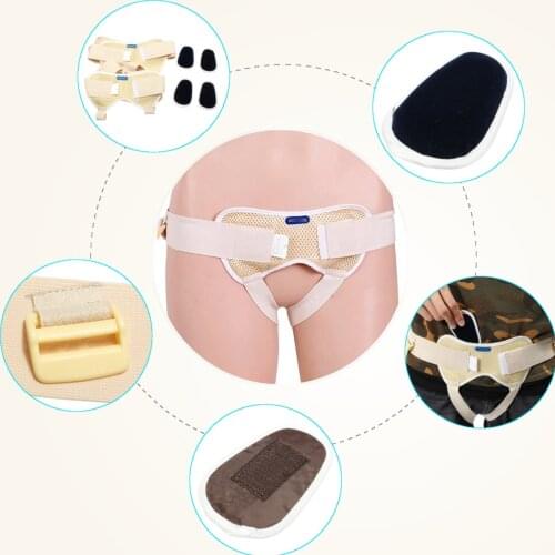 Adjustable Hernia Belt Inguinal Hernia Support Surgery Treatment With Medicine Bag Men Women Old Supports Cotton Health Care New