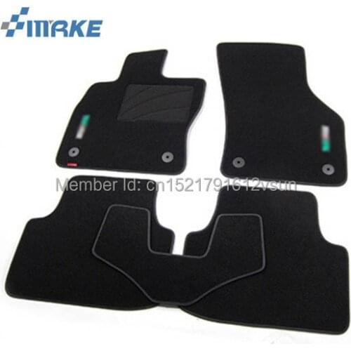 SmRKE For Skoda Octavia Car Floor Mats Carpets Customized Antiskid Hydrophil Fiber Front & Rear Full Set LHD RHD