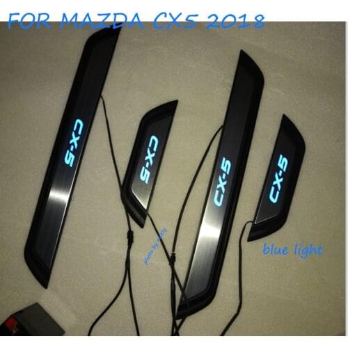 UBLUEE For Mazda CX-5 CX5 Car Door Sill Scuff Plate Trim stainless steel protection Plates Interior Accessories 2017 2019 2020