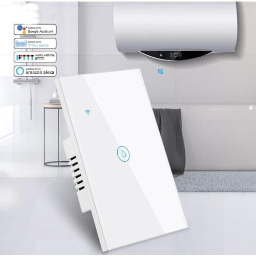 TUYA Zigbee 20A Smart Water Heater Switch Touch Wall Switch US Standard Remotely Voice Control Work With Google Home and Alexa