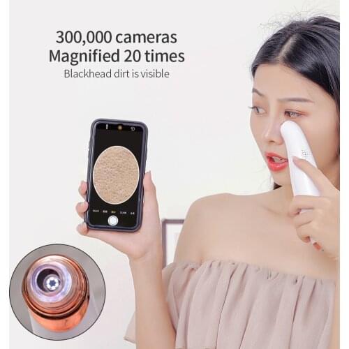 WiFi Camera Visual Face Blackhead Remover Vacuum Suction Pore Cleaner Face Deep Nose Cleasning Pimple Removal With 5 Heads Tool