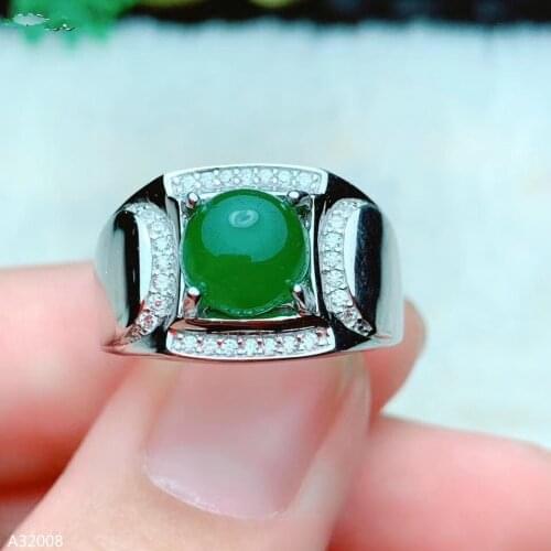 KJJEAXCMY jewelry 925 sterling silver natural jasper gemstone boys ring new luxury rectangular geometry support detection