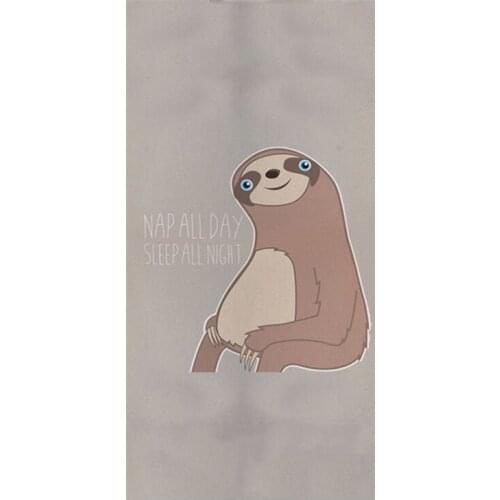 Funny Lazy Sloth Design Tea Towel Beach Shower Towels Nap All Day Sleep All Night Sloth Travel Bathroom Towel Set