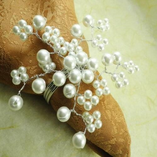 Pearl branch napkin ring , wholesale napkin holder