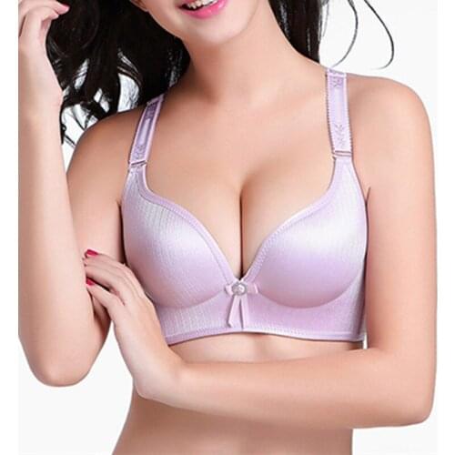 CHICKEN TOE 2017 Sexy Unlined Women Bra Plus Size Seamless Bralette Push Up Bras 44 46 48 50 C D Large Cup Brassiere