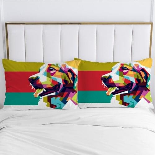 3D Pillow cover Pillow case Luxury Bedding Pillowcase Pillowcovers decorative 50x70 Customizable size Colorful animal dog
