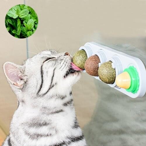 4 In 1 Healthy Snacks Catnip Sugar Candy Licking Nutrition Gel Energy Ball Toy For Cats Kitten Increase Drinking Water Help Tool