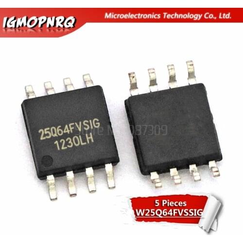 5PCS W25Q64BVSIG SOP W25Q64BVSSIG SOP8 W25Q64 SOP-8 25Q64 25Q64BVSIG 25Q64BVSSIG