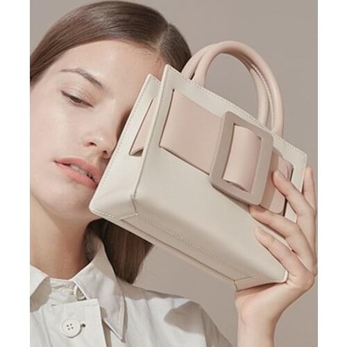 Brands Big Buckle Womens Handbag Designer Soft Leather Shoulder Crossbody Bags for Women 2021 Female Phone Clutch Purses Tote