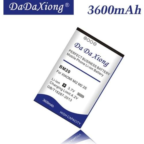 Da Da Xiong Original 3600mAh BM20 Battery for XIAOMI M2 MI2 M2S MI2S Cell Phone Battery