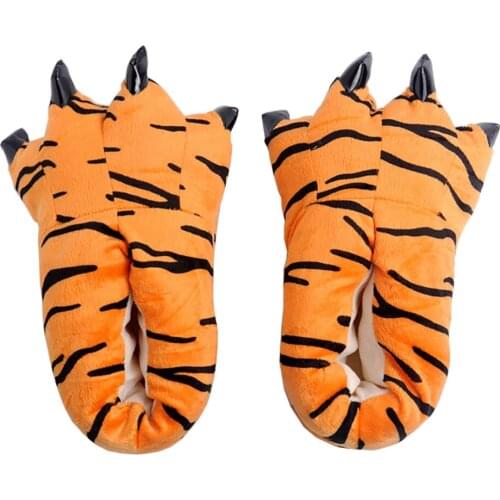Kid Baby Girls Winter Warm Indoor Slippers Funny Animal Paw Claw Shoes Soft Plush Children Shoes Warm Home Slippers