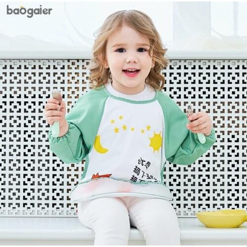 Babys Eating Smock Bib Spring And Summer Thin Waterproof And Dirty Resistant Boy And Girls Painting Apron, Rice Clothes And Re