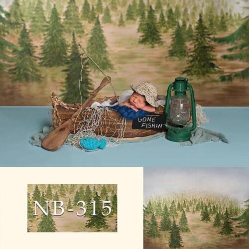 Newborn Portrait Photography Backdrop Spring Summer Autumn Winter Season Green Background Baby Shower Birthday Party Decoration