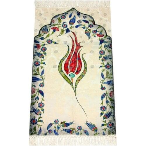 Perfect Islamic Prayer carpet Muslim Kids Prayer Mat Ramadan Worship Islamic Prayer Prayer Rug Tulip Patterned Gift 77 x 46cm