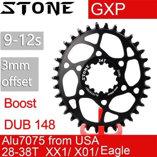 Stone Chainring Oval Boost 148 DUB for SRAM GXP 3mm Offset X9 X0 XX1 X01 X7 S1400 Tooth 28t 30 32 34T 36 38T MTB Bike Chainwheel