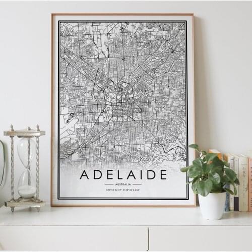 ADELAIDE city map Nordic Living Room Decoration Canvas Poster Modern Home Decor Art Print Painting