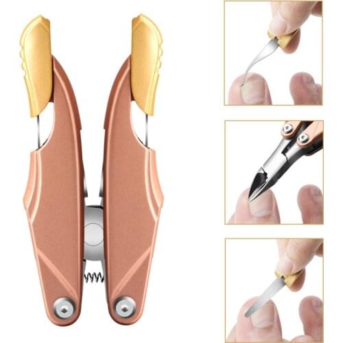 Fashion Portable Fold Toenail Ingrown Nail Art Cuticle Nipper Clipper Edge Cutter Manicure Scissor Plier Tool Pedicure