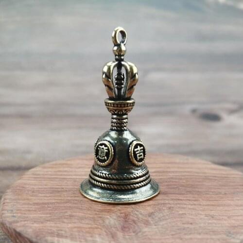 Brass Handicraft Magic Bell Wind Bell Tibetan Bronze Bell Pendant DIY Key Chain Creative Gift home Decoration Pendant