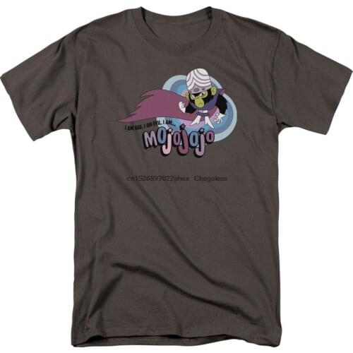 Powerpuff Girls I Aam Bad I Am Evil T Shirt Mens Licensed MoJoJoJo Charcoal