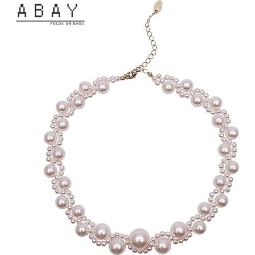 Fashion Hot Sale Pearl Irregular Necklace Womens New Luxury Temperament Elegant Retro High-grade Short Clavicle Chain Trend