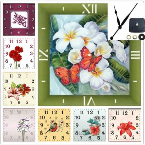 New Beautiful Flower 5D diamond mosaic Sale Clock Diy Diamond embroidery Full Set flower Clock 5D Diamond Painting Full Square