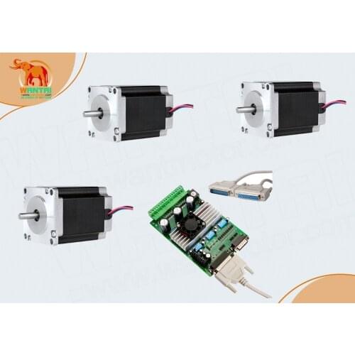 German Ship & Free to EU) Factory Directly!Nema 23 Stepper Motor 270oz-in,3.0A +3 Axis 3D Printer CNC Kit ,57BYGH633, 2phases