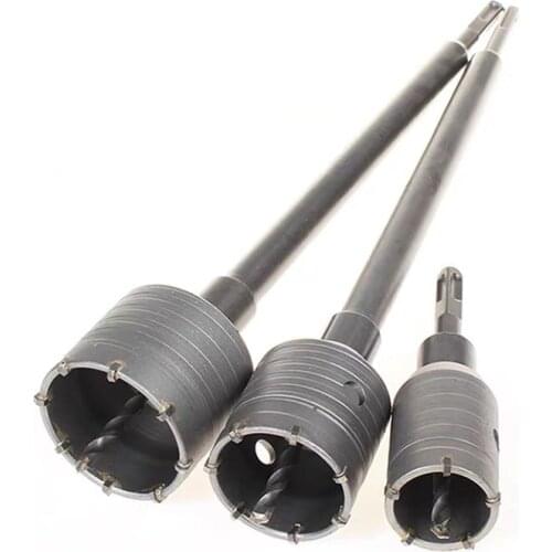 SDS PLUS 30-160mm Concrete Hole Saw Electric Hollow Core Drill Bit Shank 110-530mm Cement Stone Wall Air Conditioner Alloy