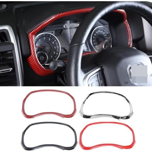 ABS Dashboard Meter Frame Instrument Panel Decoration Cover for Dodge Ram 1500 2018-2021 Car Accessories