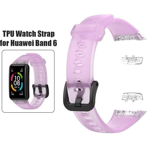 Watch Strap for HUAWEI Band 6 Soft TPU Sports Wristband Bracelet Replacement Belt for HONOR Band 6 Accessories