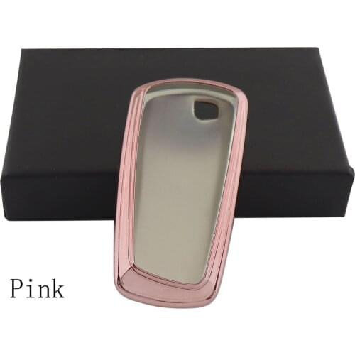 Pink Protective TPU key Case Shell Cover for BMW 11-16 1 3 4 5 6 Series