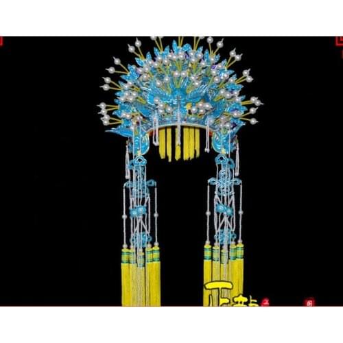 Beijing opera Yue opera helmets and hats The brides headdress phoenix coronet Drunken Princess for adult and children