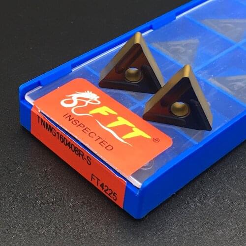 10PCS TNMG160408R-S FT4225 External Turning Tool Carbide Insert Lathe Cutter CNC Machine Parts Lathe tools Machining steel parts