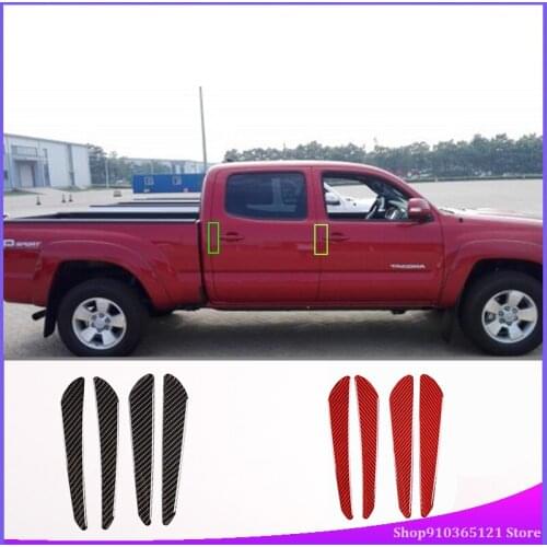 For 2015-2020 Toyota Tacoma Car Door Anti-Collision Strip Protector Real Carbon Fiber (Soft) Car Accessories 1pcst