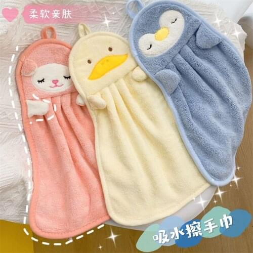 120pcs Hand Towel Hanging Kitchen Bathroom Indoor Thick Soft Wipe Towels Coral Fleece Dish Cloth Accessories W0236
