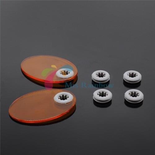 2/Pcs Dental Curing Light Shield Plate Shade Board Hood +4/Pcs Silicone Insert Ring Dental Accessories