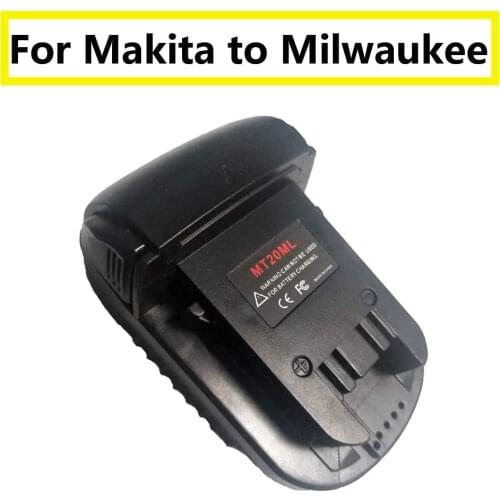 Mt20Ml Battery Converter Adapter For Makita 18V/20V Li-Ion Battery Bl1830 Bl1860 Bl1815 For Milwaukee M18 Li-Ion Battery