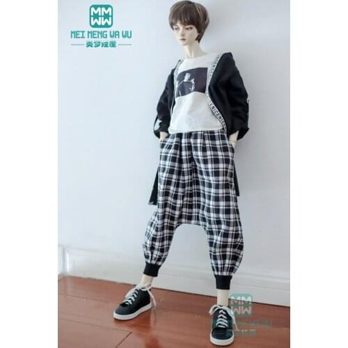 BJD accessories doll clothes fit 65--72cm BJD uncle fashion Casual plaid harem pants