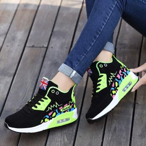 Cushioning Women Running Shoes Plush Winter Height Increasing Walking Sneakers Mix-colored Wedge Sport Shoes Women Cotton Shoes