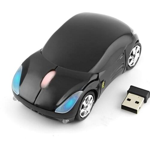 CHUYI Mini Wireless Mouse Sports Car Shape Mause 1200DPI 3D Cute Mice With USB Receiver Gaming For PC Laptop Kids Boy Gift